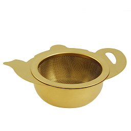 Obrázek pro produkt Čajové cedítko Čajník zlaté kov