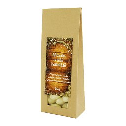 Obrázek pro produkt Vánoční mandle v bílé čokoládě 90g