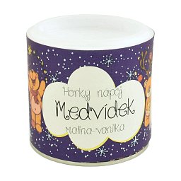 Obrázek pro produkt Medvídci - horký nápoj Malina-vanilka v dóze 80g