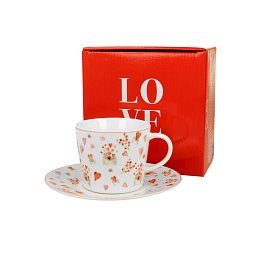 Obrázek pro produkt Šálek s podšálkem Valentine 0,24l porcelán