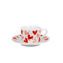 Obrázek pro produkt Šálek s podšálkem Love II. 0,24l porcelán