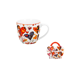 Obrázek pro produkt Hrnček Hearts Colorful I. 0,46l porcelán