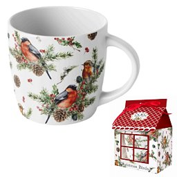 Hrnek Christmas Birds 0,4l (domeček) Obrázek pro produkt Hrnek Christmas Birds 0,4l (domeček)