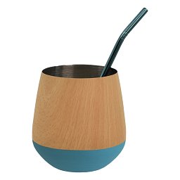 Obrázek pro produkt Sada na maté Feliz Petrol 0,45l nerezová ocel