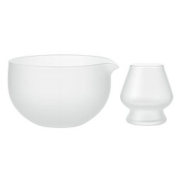 Obrázek pro produkt Set na čaj matcha Saten 2ks sklo