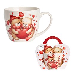 Obrázek pro produkt Hrnek Bears with Hearts 0,46l porcelán