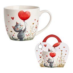 Obrázek pro produkt Hrnek Cat with Balloon 0,46l porcelán