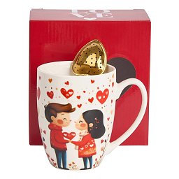 Obrázek pro produkt Hrnek se sítkem Couple 0,36l porcelán