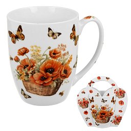 Obrázek pro produkt Hrnek Koš vlčích máků 0,35l porcelán