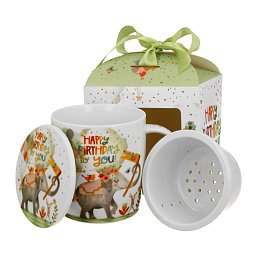 Obrázek pro produkt Narodeninový hrnček byl. Happy Birthday v krabičke s mašľou 0,4l
