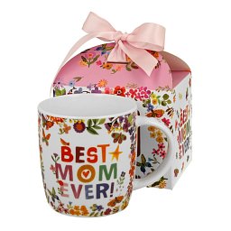 Obrázek pro produkt Hrnček Best MOM v krabičke s mašľou 0,4l