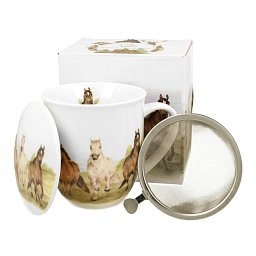 Obrázek pro produkt Hrnček byl. Cválajúce kone 0,4l porcelán