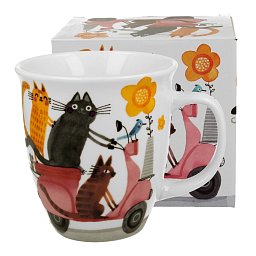 Obrázek pro produkt Hrnek Cats on scooter 0,65l porcelán