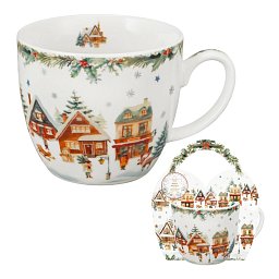 Obrázek pro produkt Hrnček Vianočná dedinka 0,46l porcelán