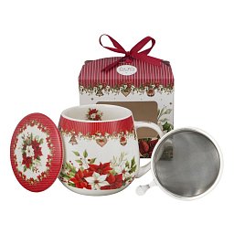 Obrázek pro produkt Hrnček byl. Vianočné ruže 0,43l porcelán