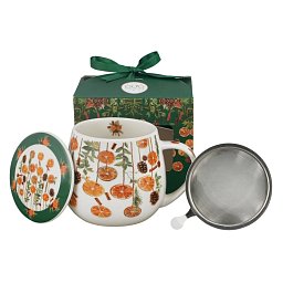Obrázek pro produkt Hrnček byl. Vianočné ovocie 0,43l porcelán