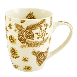 Hrnek Šišky 0,34l porcelán Obrázek pro produkt Hrnek Šišky 0,34l porcelán