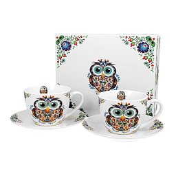 Obrázek pro produkt Set pre dvoch Sova Ethno 0,28l porcelán